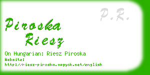 piroska riesz business card